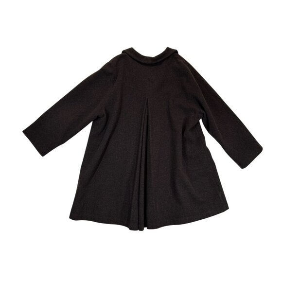 Eileen Fisher Coat Womens 2X Plus Brown Wool Midi Buttons‎ Italian Fabric - Picture 2 of 9